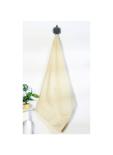 Valencia Bath Towel Off White 70X140Cm | Performance Fiber Quick Dry Plush Bathsheet | Ultra Soft Highly Absorbent Daily Usage Towels For Bathroom Kitchen