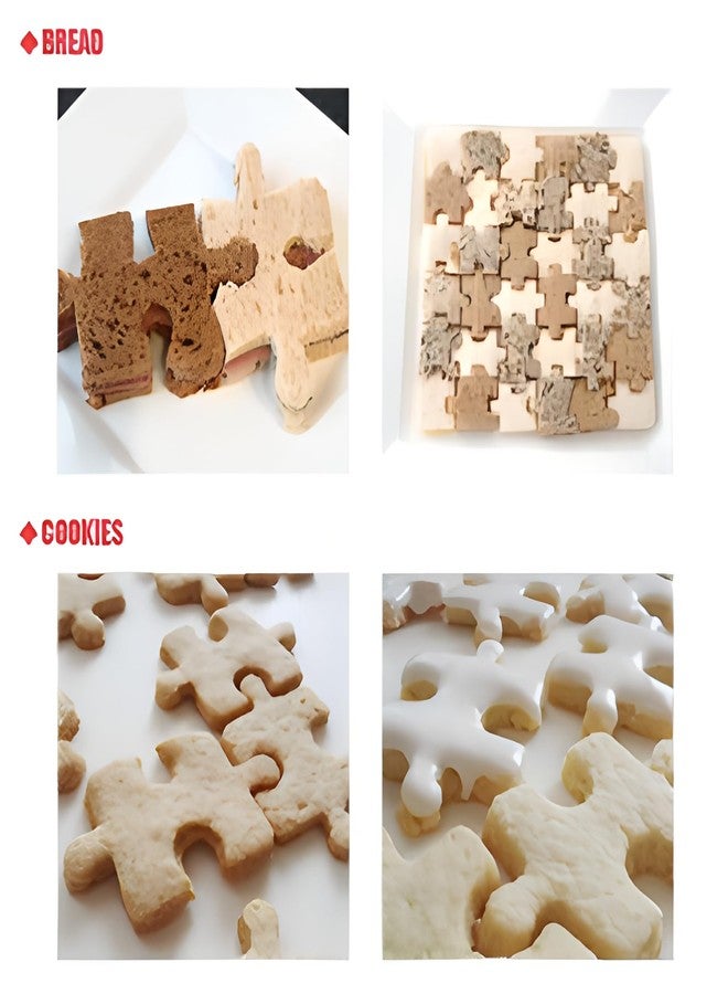 Wetco Puzzle Cookie Cutter Set of 4Pcs, Biscuit Cutters Stainless Steel Set, Puzzle Cutter Fondant Cutters Tool for baking Cookie Baking for Birthday Party Valentine's Day gifts of love - Image 5
