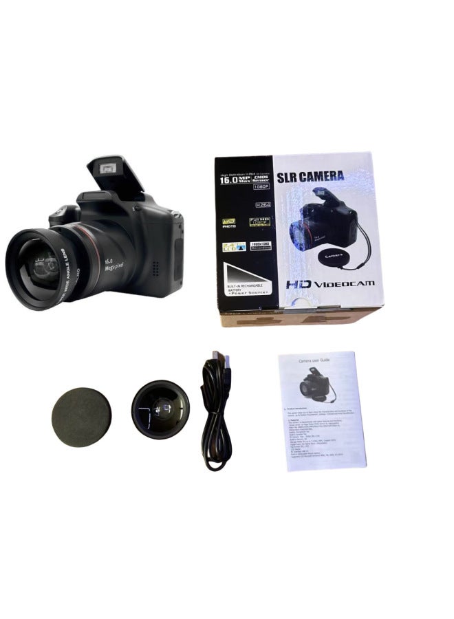 Generic Affordable 1600 Million Pixel High Definition Digital Camera Compact Single Reflex Xh05s For Home Use-Body Color:Standard Black English Version + Wide Angle Lens  - Image 1