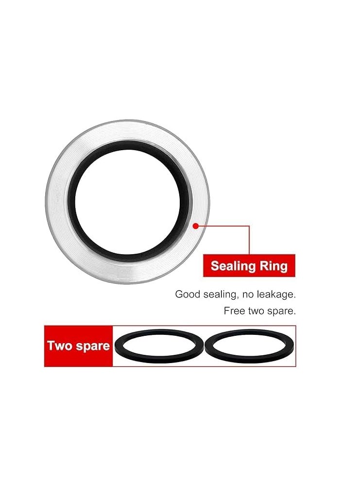 AQ AQSON AQSON Universal Aluminum E Type Hose Fitting Camlock with Gaskets - Set of 2 - Image 4