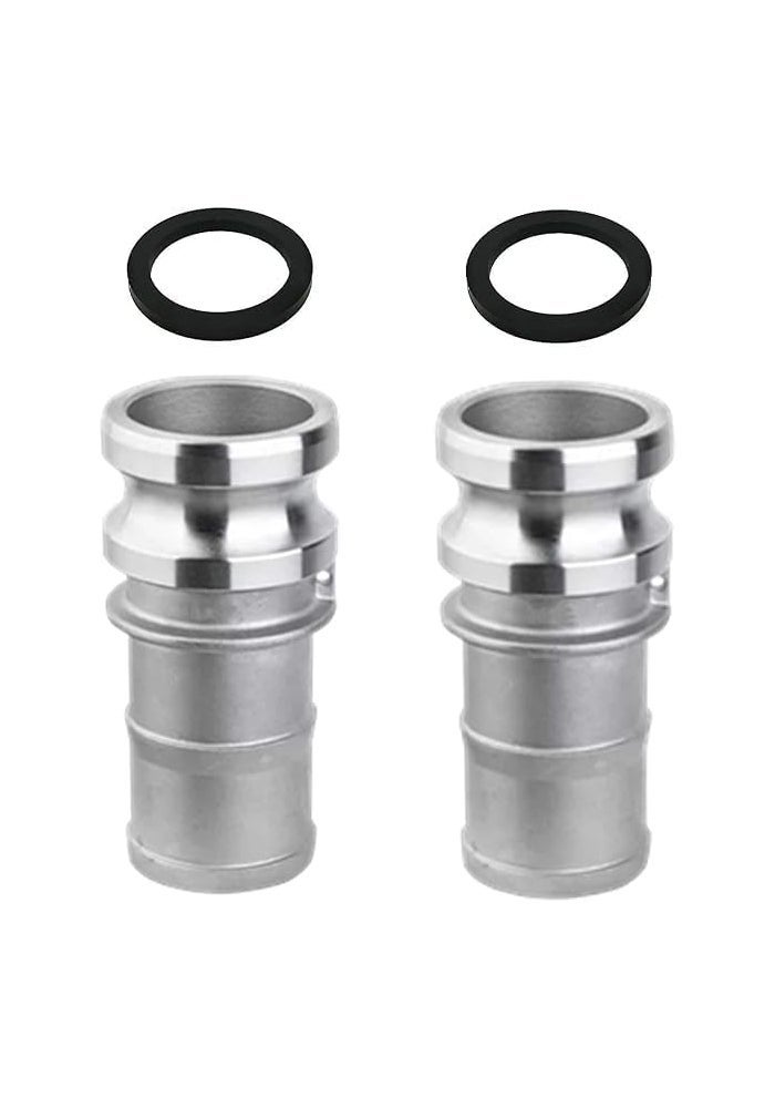 AQ AQSON AQSON Universal Aluminum E Type Hose Fitting Camlock with Gaskets - Set of 2 - Image 1