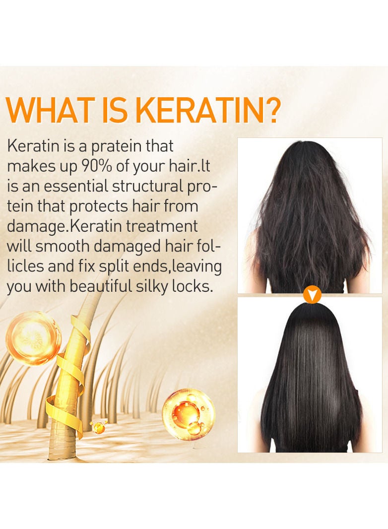 PURC Keratin Hair Straightening Smoothing Treatment For Curly Frizzy Hair Straighten Hair And Repair Hair 5% - Image 2