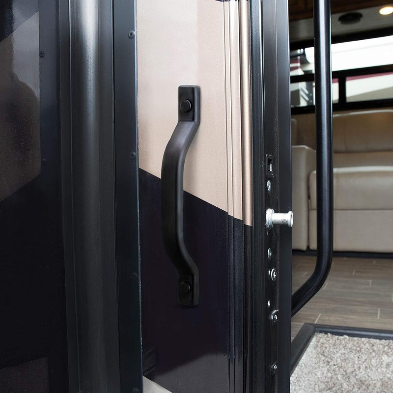 RecPro RV Grab Assist Handle | 9 1/2 Inches | Black or White | Exterior Assist Handle (2 Handles, Black) - Image 2