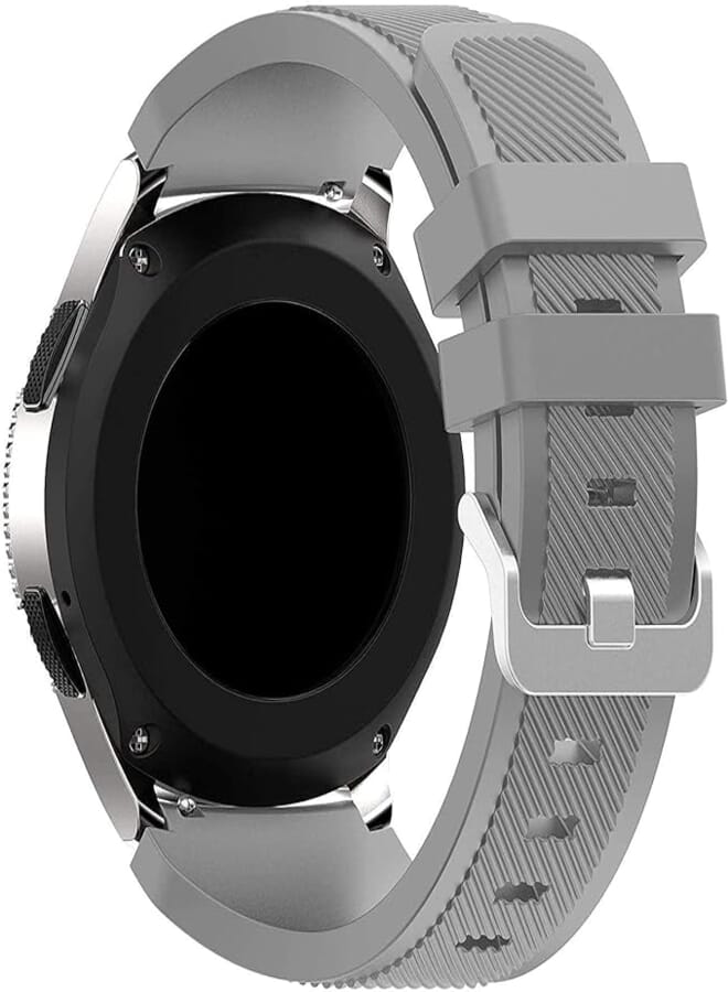 SE Sport Silicone Bands Straps Bracelet Watch Size 22mm for Huawei Watch GT1, Huawei Watch GT2 46mm, Galaxy S4 46mm, Grey