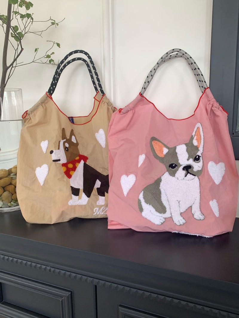 Embroidered Nylon Tote Bag – Medium Capacity Summer Shoulder Bag for Women - Image 3
