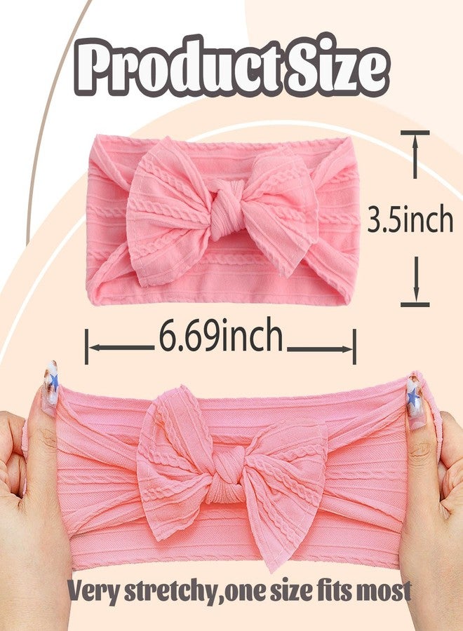 ووي عصابات رأس للأطفال من Woeoe، مصنوعة من النايلون، مزينة بفيونكات، إكسسوارات شعر للأطفال حديثي الولادة والرضع والأطفال الصغار. - Image 4