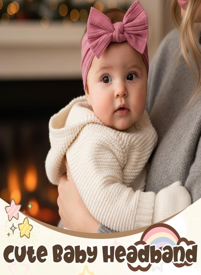 ووي عصابات رأس للأطفال من Woeoe، مصنوعة من النايلون، مزينة بفيونكات، إكسسوارات شعر للأطفال حديثي الولادة والرضع والأطفال الصغار. - Image 3
