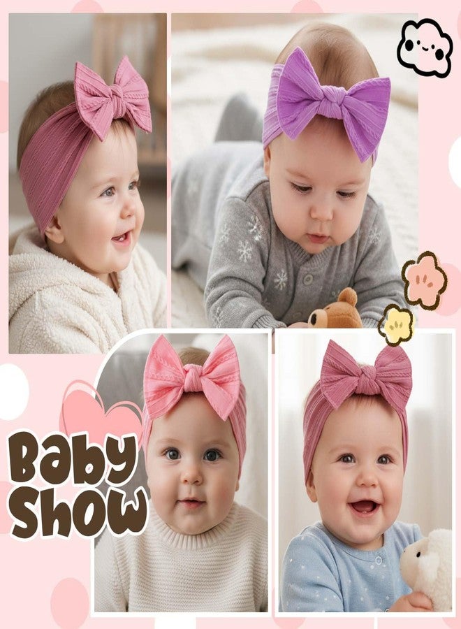 ووي عصابات رأس للأطفال من Woeoe، مصنوعة من النايلون، مزينة بفيونكات، إكسسوارات شعر للأطفال حديثي الولادة والرضع والأطفال الصغار. - Image 5