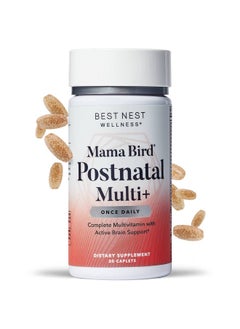 Best Nest Wellness Mama Bird Postnatal Vitamins For Breastfeeding And Postpartum Whole Food Organic Blend Methylated Vitamins Vegan Post Natal Bonus 10 Smoothie Recipes For New Moms Once Daily 30 Ct  - Image 1