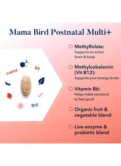 Best Nest Wellness Mama Bird Postnatal Vitamins For Breastfeeding And Postpartum Whole Food Organic Blend Methylated Vitamins Vegan Post Natal Bonus 10 Smoothie Recipes For New Moms Once Daily 30 Ct  - Image 5