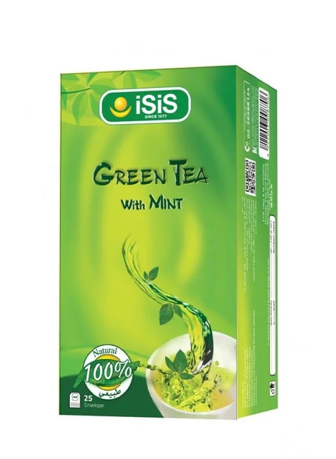 ISIS Green Tea With Mint Drink ( 25 Envelopes ) 