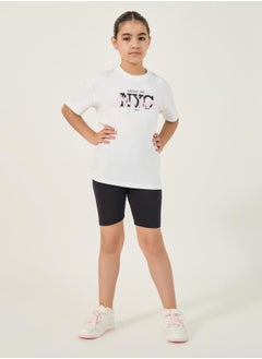 Styli Regular Fit Round Neck T-Shirt and Shorts Set  - Image 2