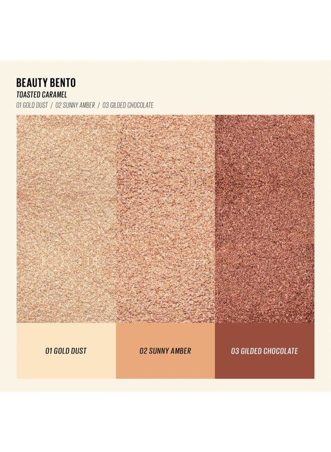 KAJA Eye Bento Collection - Bouncy Eyeshadow Trio | Gilded Bronze Tones, Travel Size, 03 Toasted Caramel, 2019 Allure Best of Beauty Award, 0.03 Oz - Image 3