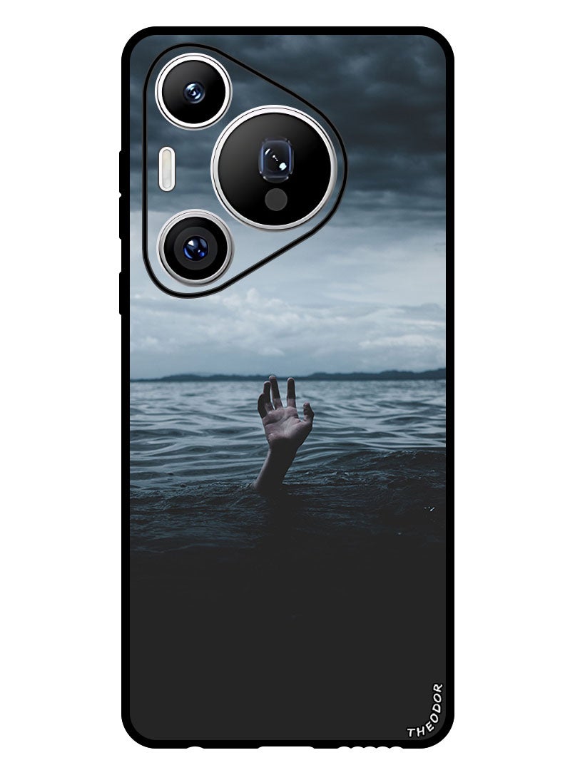 Theodor Protective Case Anti Scratch Shock Proof Bumper Cover For Huawei Pura 70 Pro Plus water_hand_sea - Image 1