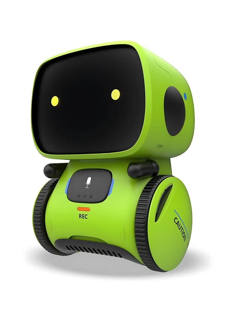 أر إيه سي لعبة روبوت ذكي صغير للأطفال - روبوت ناطق تفاعلي يُتحكم به صوتيًا مع أضواء وأصوات، لعبة تعليمية للأولاد والبنات من عمر 3 سنوات فما فوق (أخضر) - Image 1
