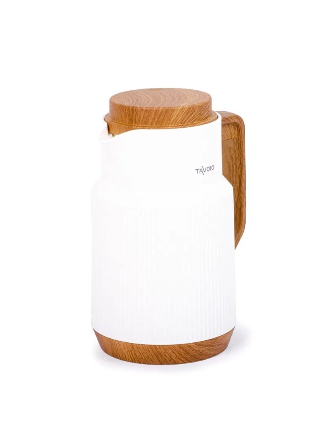TAVOLO White light wooden thermos 1 liter - Image 1
