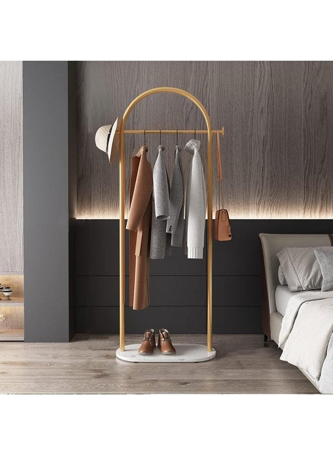YOUWE7 Gold Clothing Racks Heavy Duty, 170cm Tall Gold Coat Racks Standing With Marble Base, Modern Coat Racks for Hanging Clothes, Clothing Racks for Boutique, Office - Image 1