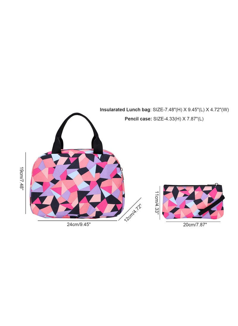 MIXDE Geometric Printed Primary Junior High University School Bag Bookbag 3pcs Backpack Sets  - Image 3