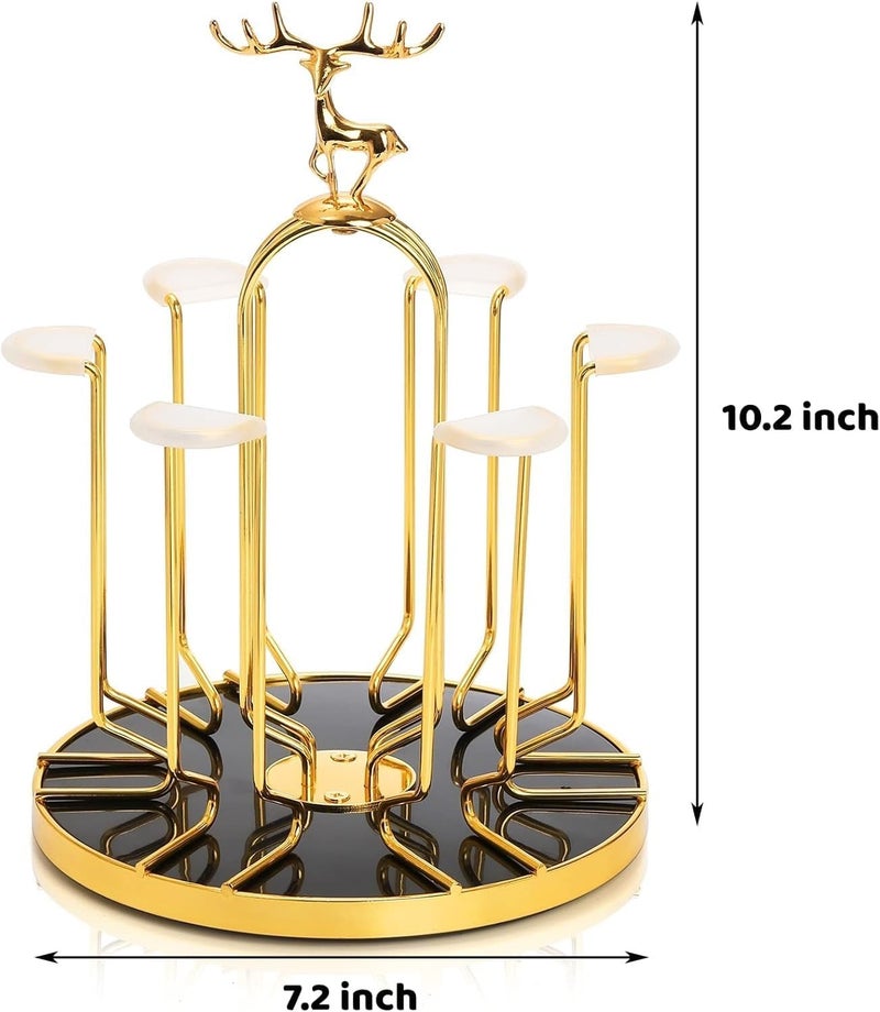 BS حامل أكواب زجاجي أنيق من B&S للمنزل أو البار - تصميم حديث مع قاعدة مستقرة للنبيذ، الكوكتيل، وأكواب الشرب - رف تخزين متين موفر للمساحة للمطبخ أو منطقة الطعام - Image 3