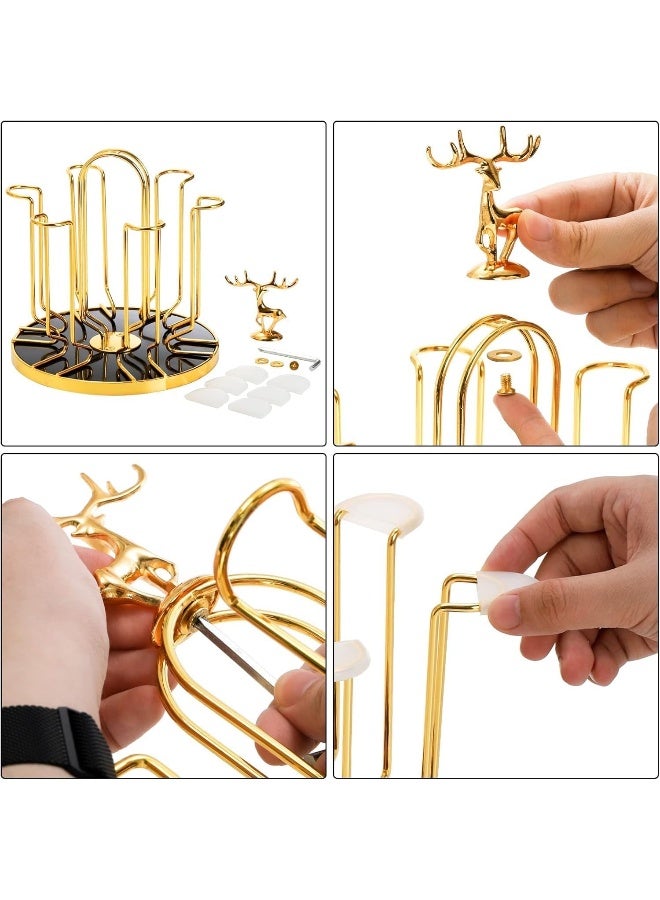 BS حامل أكواب زجاجي أنيق من B&S للمنزل أو البار - تصميم حديث مع قاعدة مستقرة للنبيذ، الكوكتيل، وأكواب الشرب - رف تخزين متين موفر للمساحة للمطبخ أو منطقة الطعام - Image 5