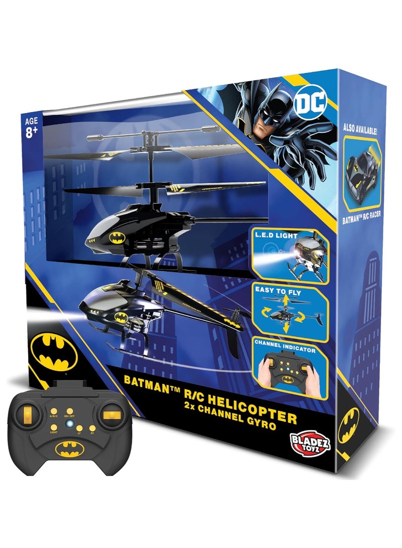 Bladez Bladez Batman RC Helicopter | 2-Channel Gyro Flight Control | LED Lights, Crash-Proof Design for Epic Aerial Battles  - Image 1