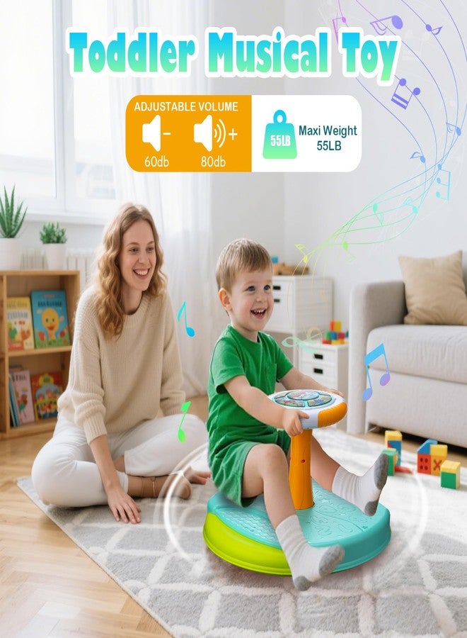 VROGTIK Dinosaur Sit and Spin Toys for Toddlers 1-3, 360° Toddler Spinning Seat with LED Lights and Music Christmas Birthday Gift for 1 2 3 Years Old Boys Sensory Toys Toddler Activities - Image 3