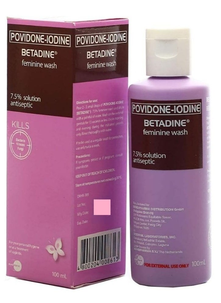 BETADINE - Betadine Povidone-Iodine Antiseptic Feminine Wash - 100ml - Image 1