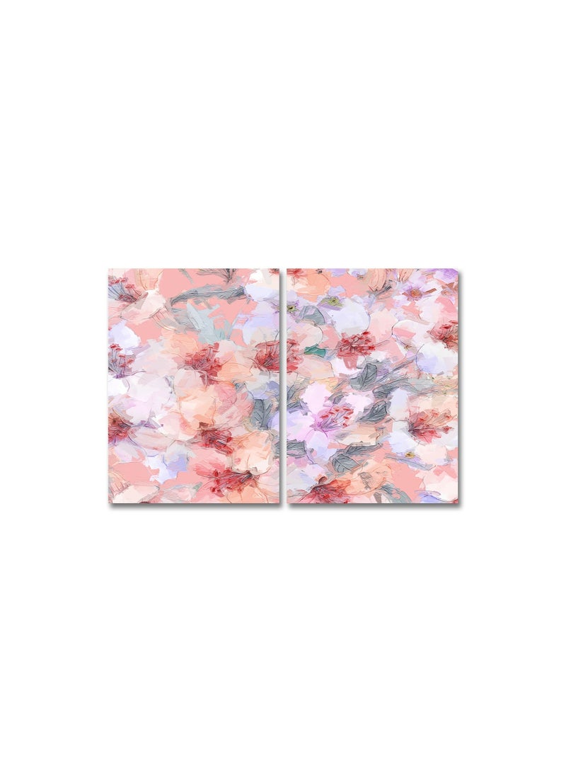 ماركتنا لوحة جدارية فنية لتزين الحائط  بتصميم عصري, قطعتين ,القياس:80x60سم - Image 2