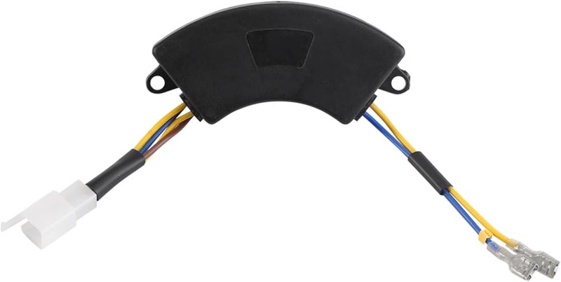 Automatic Voltage Regulator for 2KW - 3KW 168F Gasoline Generator, Arc Shaped AVR Controller, Black - Stable Output Voltage, Easy Installation, Suitable for Electric Start Genera - Image 1