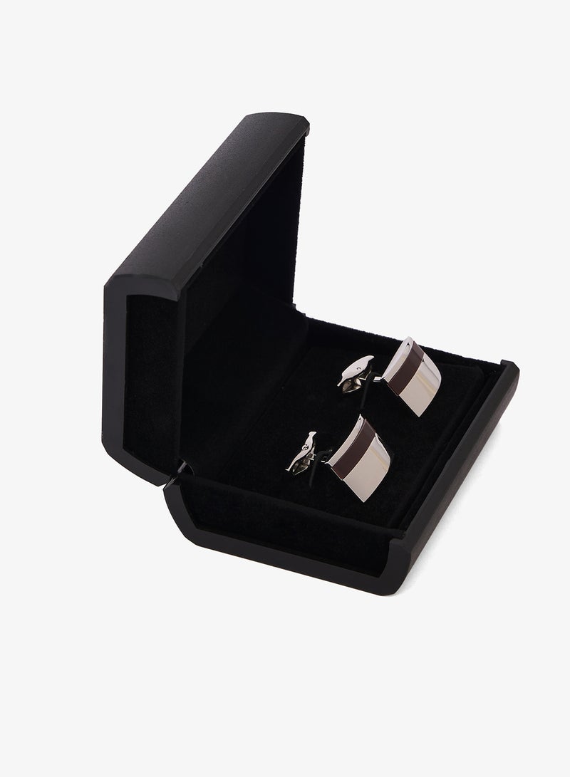 Robert Wood Cufflinks With Gift Box - Image 1
