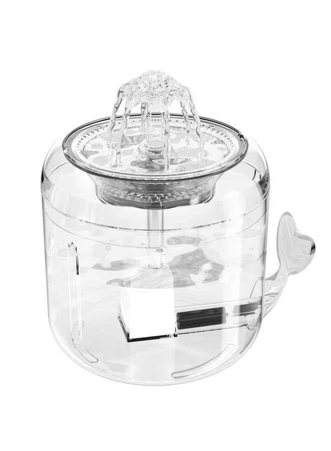 Ciays Automatic Cat Water Fountain - 81oz/2.3L Ciays Pet Water Fountain Water Dispenser with LED Light for Cats, 3 Replacement Filters Included, White - Image 1