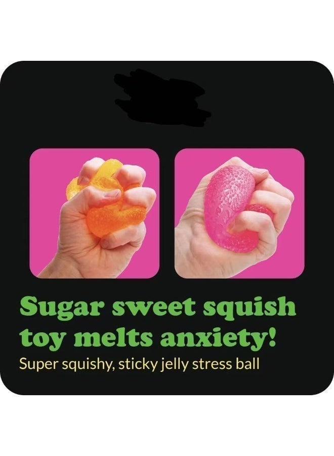 Needoh GUMDROP - Orange Stress Relief Squeeze Fidget Toy, Soft Squishy Sensory Stress Ball for Kids & Adults, Anxiety Relief Tactile Fidget Toy - Image 4