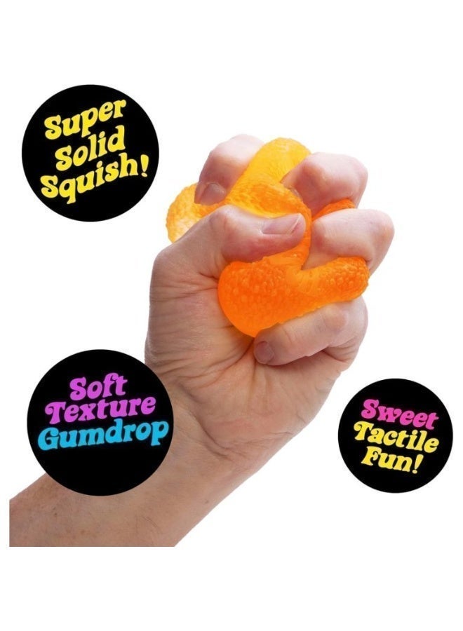 Needoh GUMDROP - Orange Stress Relief Squeeze Fidget Toy, Soft Squishy Sensory Stress Ball for Kids & Adults, Anxiety Relief Tactile Fidget Toy - Image 5