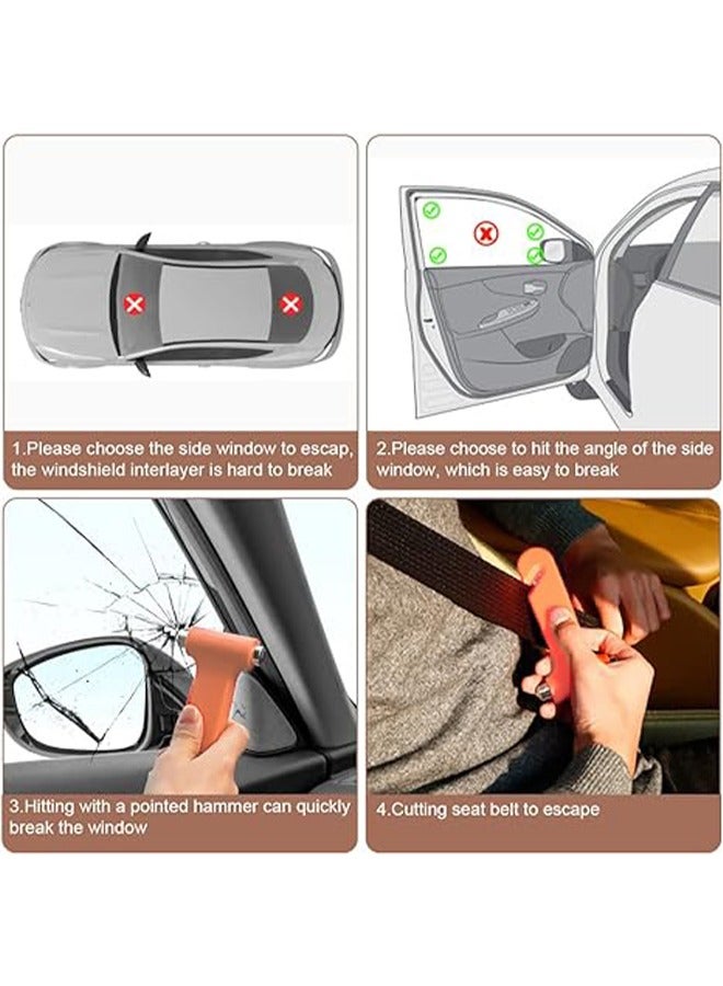 Generic Car Window Breaker Car Safety Hammer Auto Emergency Escape Hammer with Window Glass Breaker and Seat Belt Cutter Basics Lightweight Life Saving Survival Tools for Family Rescue Auto Emergency Escape  - Image 5