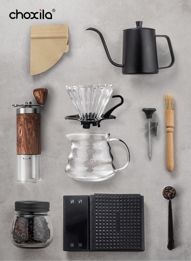 choxila Coffee Maker Set of 10 Pieces V60 Professional To Prepare and Brew Coffee By Drip - Image 1