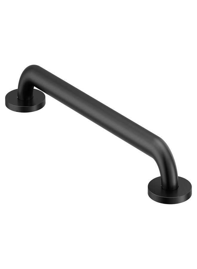 Moen Matte Black 18-Inch Stainless Steel Bath Safety Grab Bar with Concealed Screws, R8718BL - Image 1