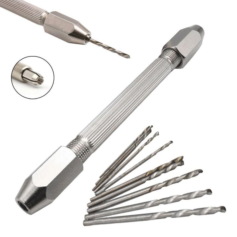Double End Pin Vise Hand Chuck 10 Drill Bit Jewelry Watch Repair MaintainTool Pack of 1 - Image 3