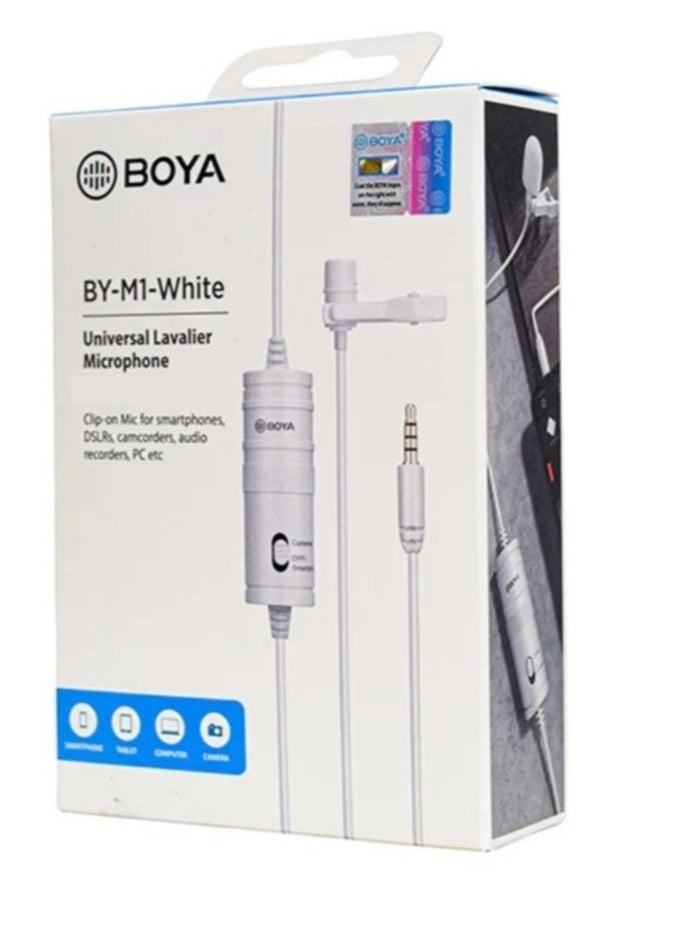 BOYA Boya BY M1 Lavalier Microphone White  - Image 3