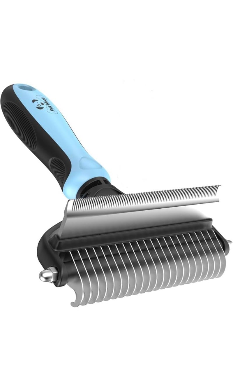 PRITASHA Dog Brush And Cat Brush 2 Sided Pet Grooming Tool Easy Mats & Tangles Removing No More Nasty Shedding And Flying Hair - Image 1