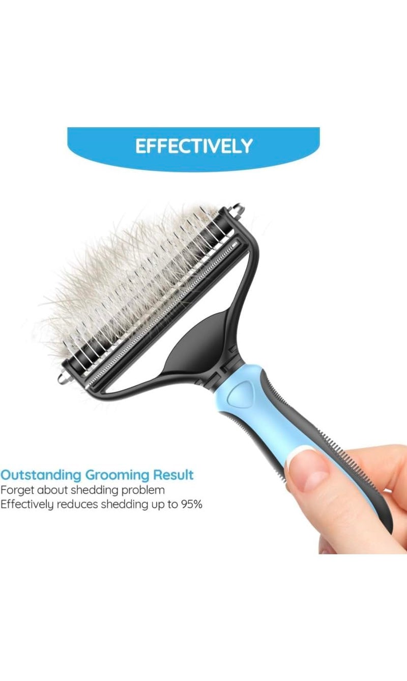 PRITASHA Dog Brush And Cat Brush 2 Sided Pet Grooming Tool Easy Mats & Tangles Removing No More Nasty Shedding And Flying Hair - Image 3