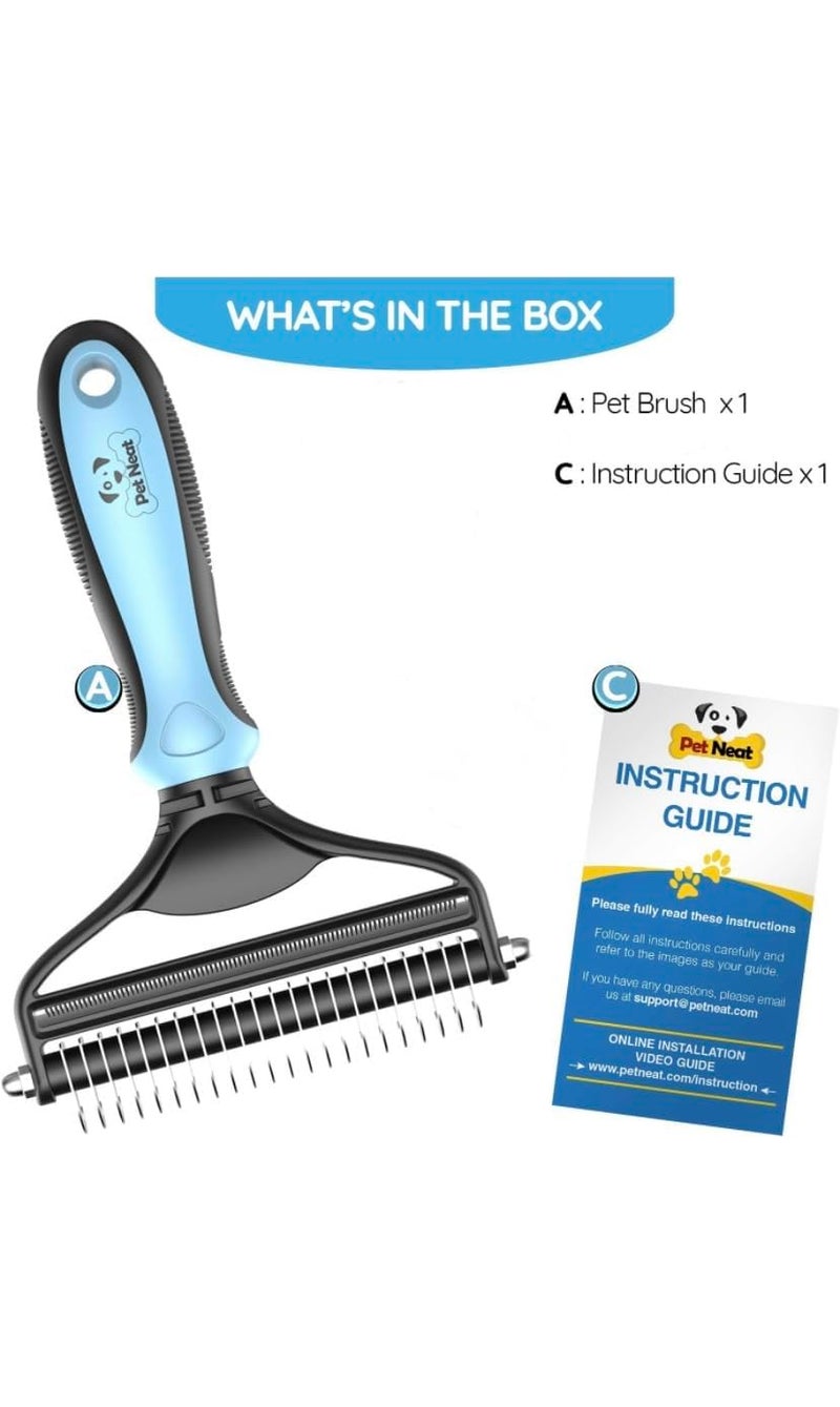 PRITASHA Dog Brush And Cat Brush 2 Sided Pet Grooming Tool Easy Mats & Tangles Removing No More Nasty Shedding And Flying Hair - Image 2