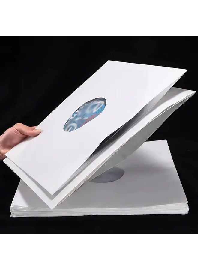 White Kraft Paper Vinyl Record Sleeves 12 Inch 10 Pack Anti Static LP Album Covers - Image 5