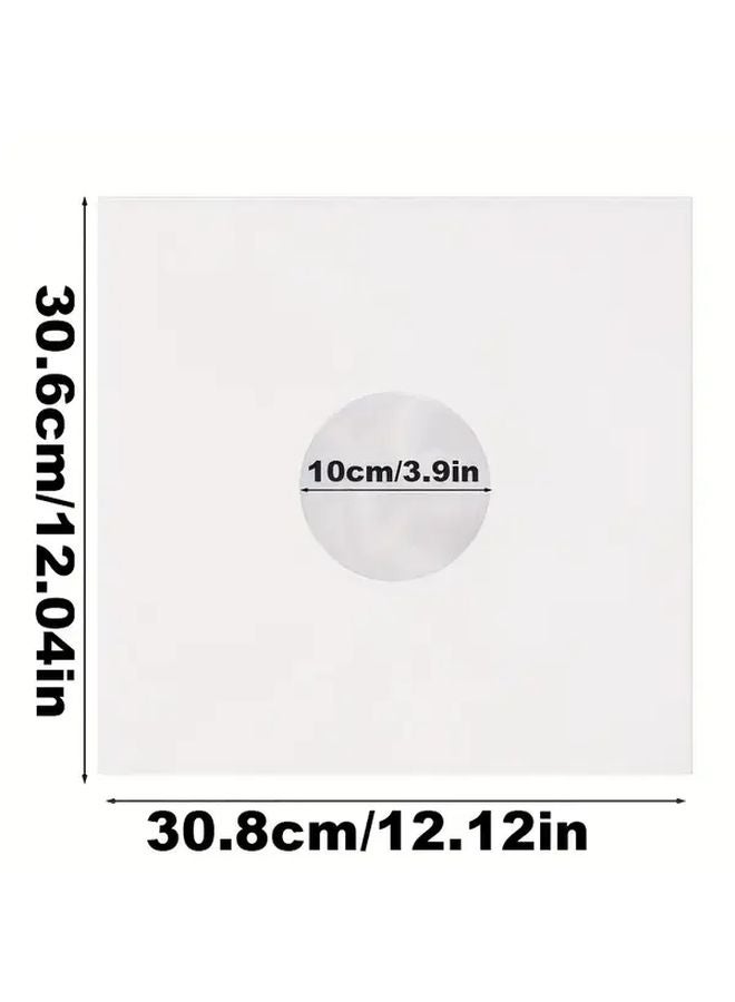 White Kraft Paper Vinyl Record Sleeves 12 Inch 10 Pack Anti Static LP Album Covers - Image 2