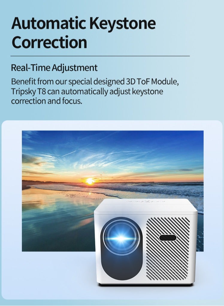 Projector H713 Home Convenient 1080P Ultra HD Projector Auto Focus Mobile Phone Wireless Cast Screen  - Image 1
