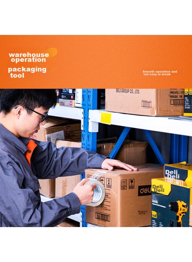 Deli High-quality Transparent Packing Tape, 45mm*60m*50um, 6 Rolls/tube, Office Supplies, Tube Packaging, 33192 - Image 3