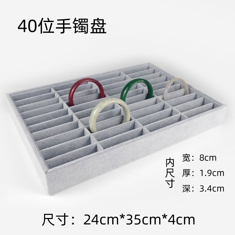 general Hundred Position Ring Display Plate Velvet Jewelry Storage Tray - Image 5