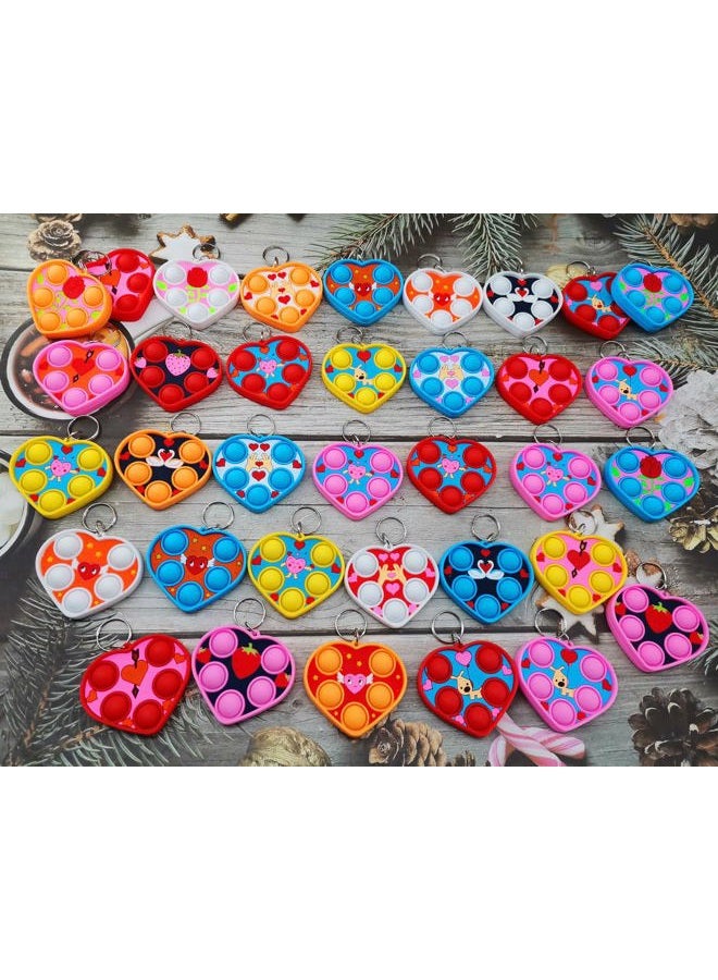 mypush popo 50 Packs Classroom Students Bulk Mini Pop Heart, Graduation Valentine Day Holiday Party Favors - Image 1