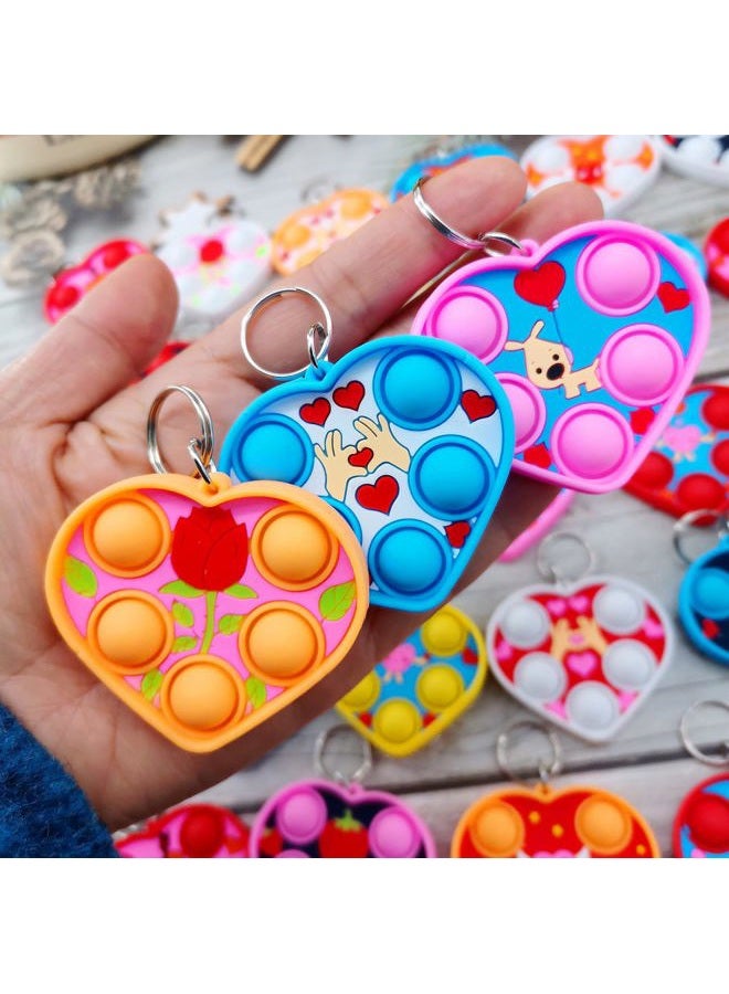mypush popo 50 Packs Classroom Students Bulk Mini Pop Heart, Graduation Valentine Day Holiday Party Favors - Image 2