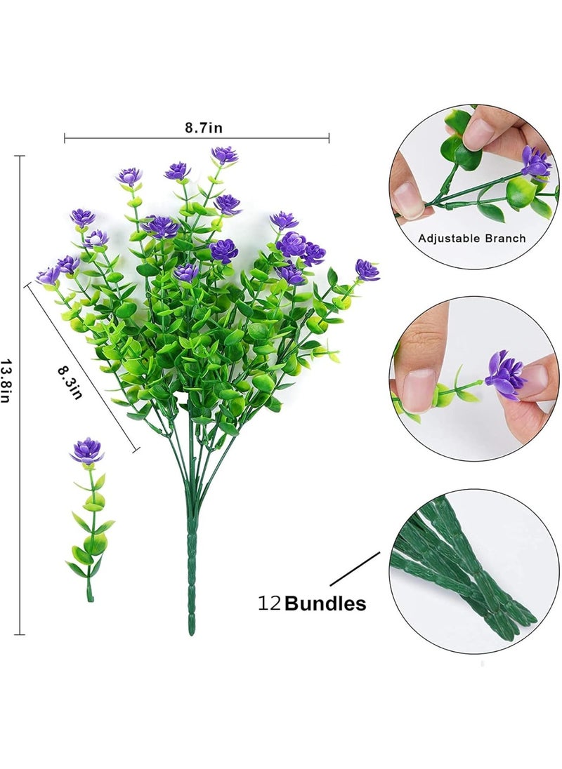 AIWANTO 12 Bundles Artificial Flowers - UV Resistant Fake Flowers for Outdoor & Indoor Decor  - Image 5