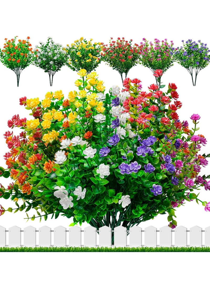 AIWANTO 12 Bundles Artificial Flowers - UV Resistant Fake Flowers for Outdoor & Indoor Decor  - Image 1